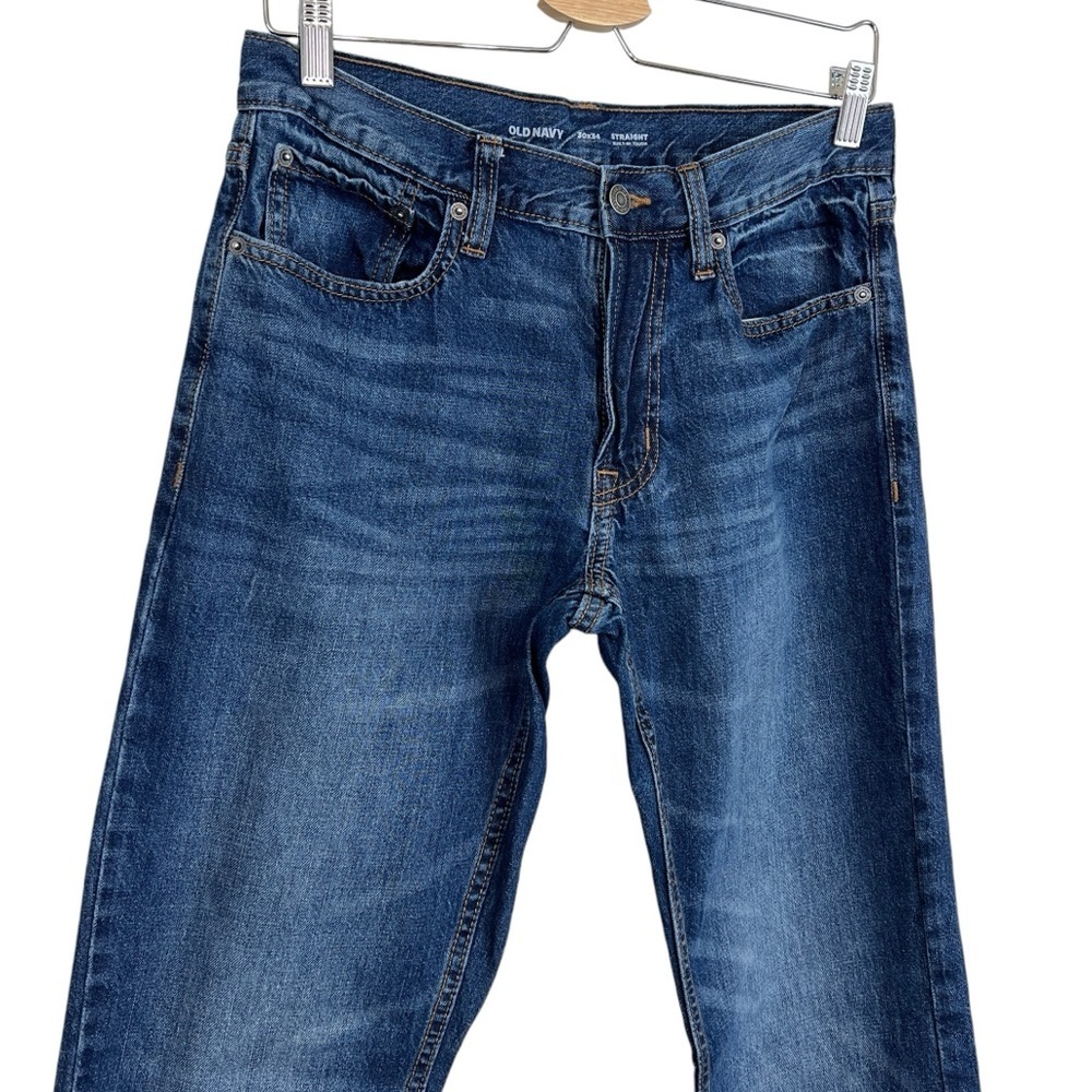 Old Navy Straight Built In Tough Blue Men's Denim Jeans Size 30 x 34 - Picture 2 of 5